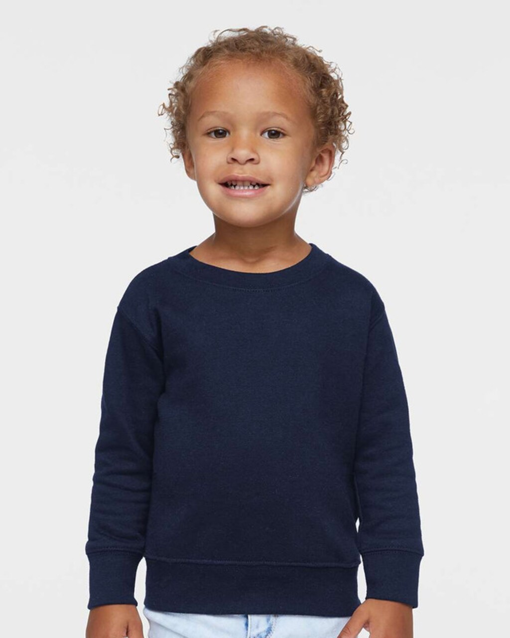 Rabbit Skins® Toddler Classic Crewneck Long Sleeve Fleece Sweatshirt
